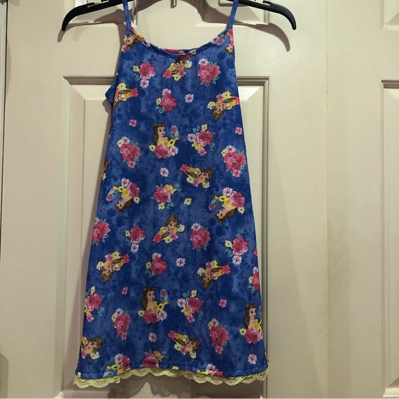 Disney Princess Belle Blue Dress Girls size Med 7/8 - Picture 4 of 9